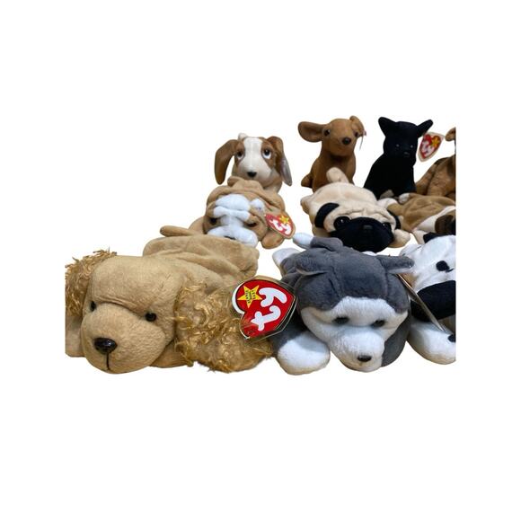 Lot of 14 Dog Beanie Babies All With Tags - Picture 2 of 8